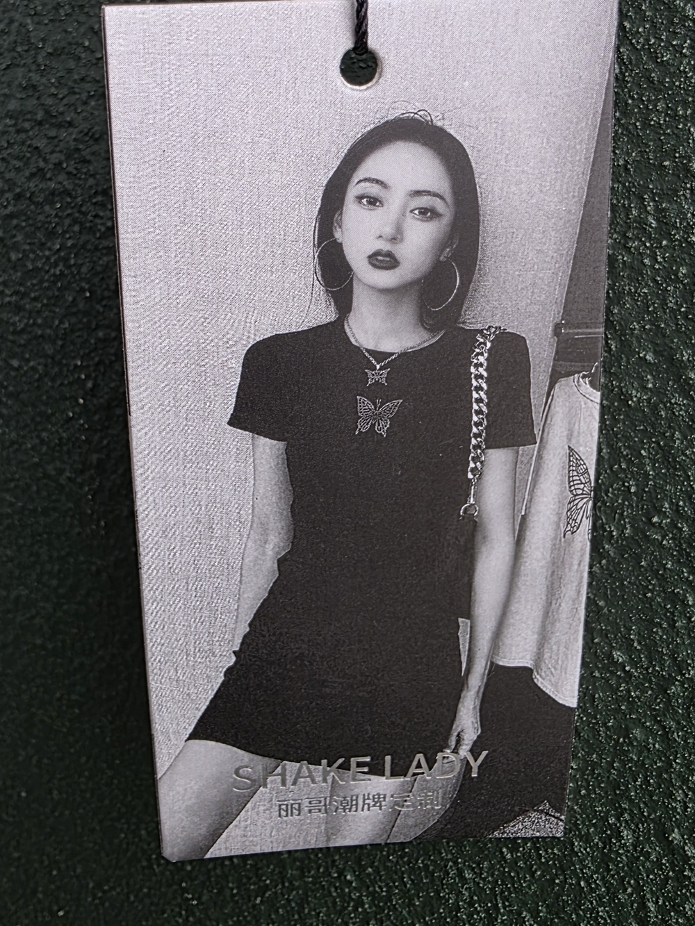 Black Ribbed Lightning Crop Tank Top - Picture 2 of 11